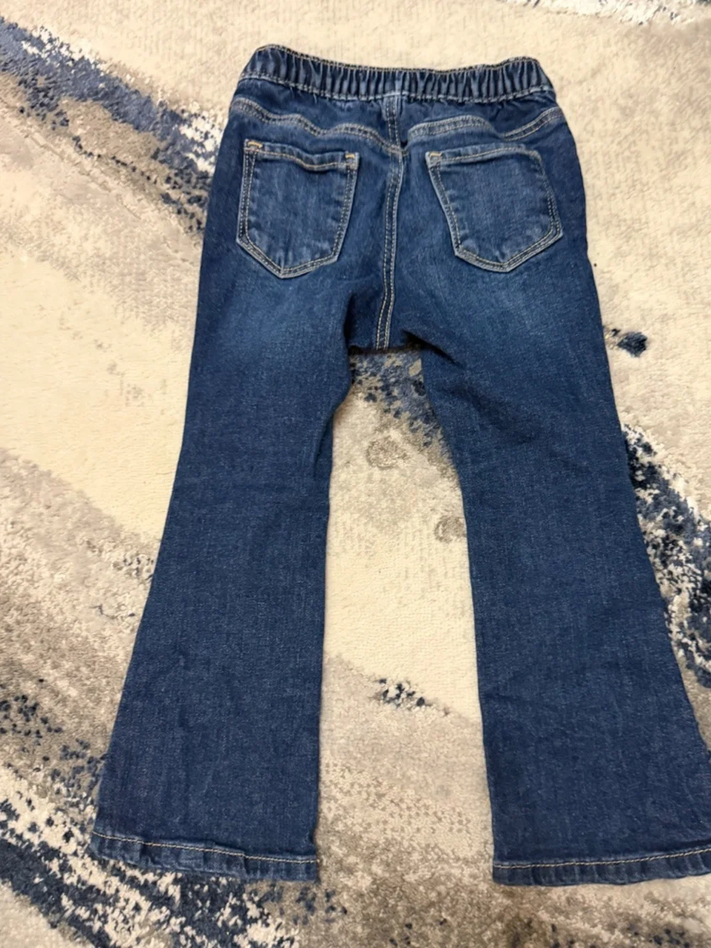 Old Navy Girls 4T Bootcut Jeans Adjustable Waist Dark Wash Denim
